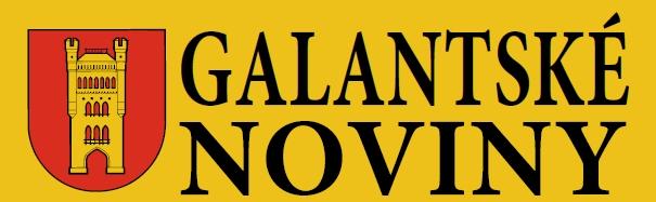 Logo s erbom mesta Galanta a nápisom Galantské noviny